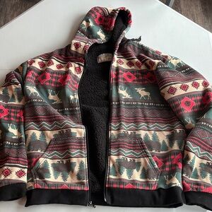 Men’s Patterned Hooded Jacket